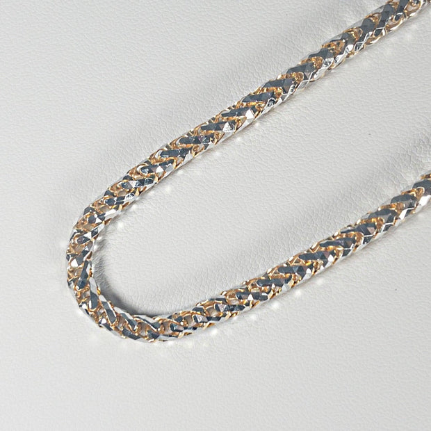 Diamond Cut Solid Gold Franco Chain