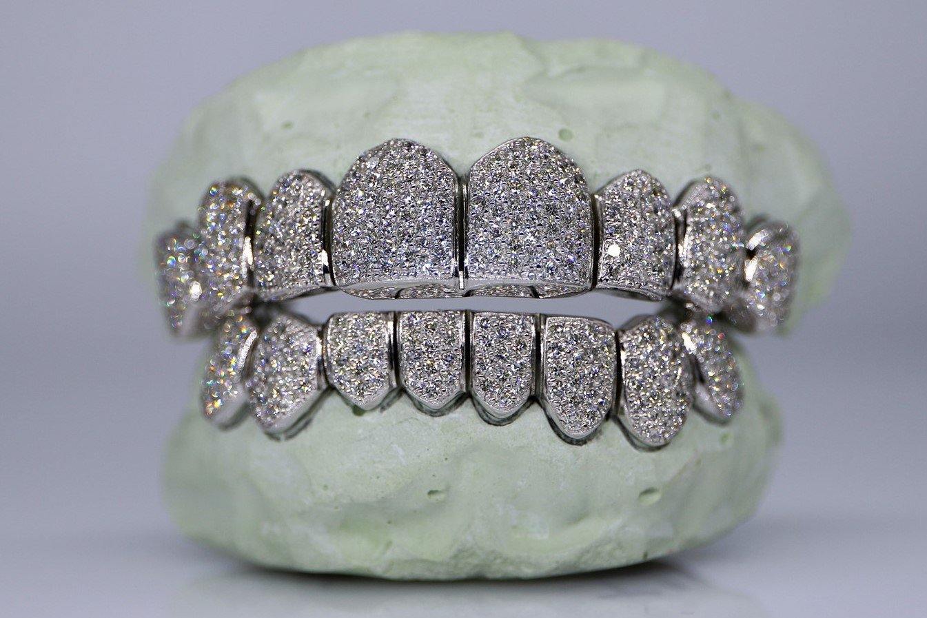 Honeycomb Set Diamond Grillz Si Clarity Vvs Grillz