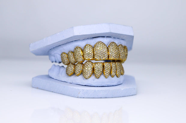 Honeycomb-Set Diamond Grillz VVS Clarity