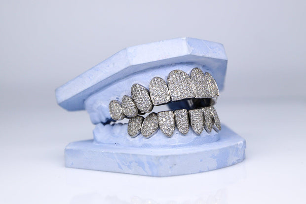 Honeycomb-Set Diamond Grillz VVS Clarity