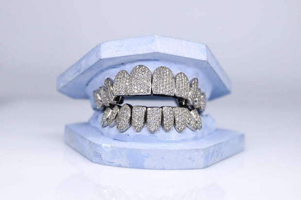 Honeycomb-Set Diamond Grillz VVS Clarity