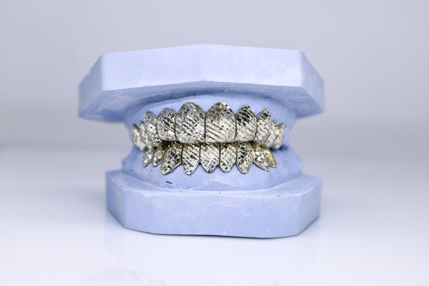 Solid Diamond Cut Grillz