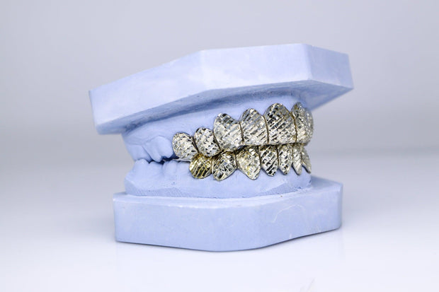 Solid Diamond Cut Grillz