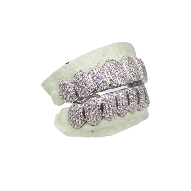 FULLY BUSTDOWN ICED GRILLZ (ZIG ZAG SETTING)