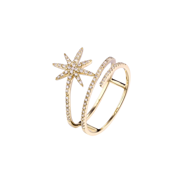 Wrap Around Star Ring