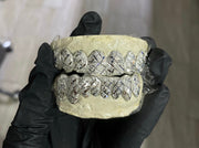 Custom Diamond Dust Diamond Cuts Gold Grillz