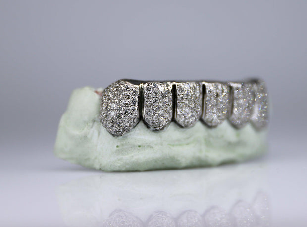 Honeycomb-Set Diamond Grillz SI Clarity