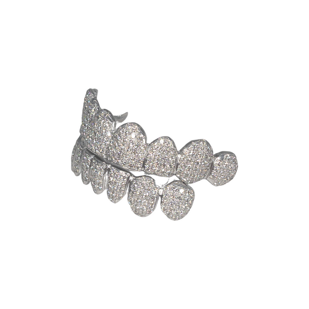 Custom Hand Set All Natural Diamond Grillz (Straight setting)