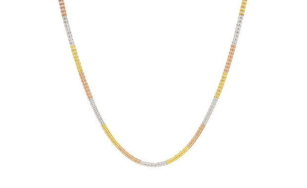 3mm 10kt Tri-Tone Ice Gold Chain