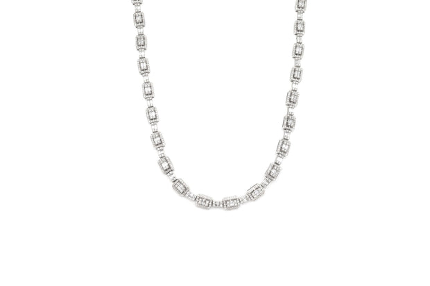 White Gold Diamond Baguette Chain