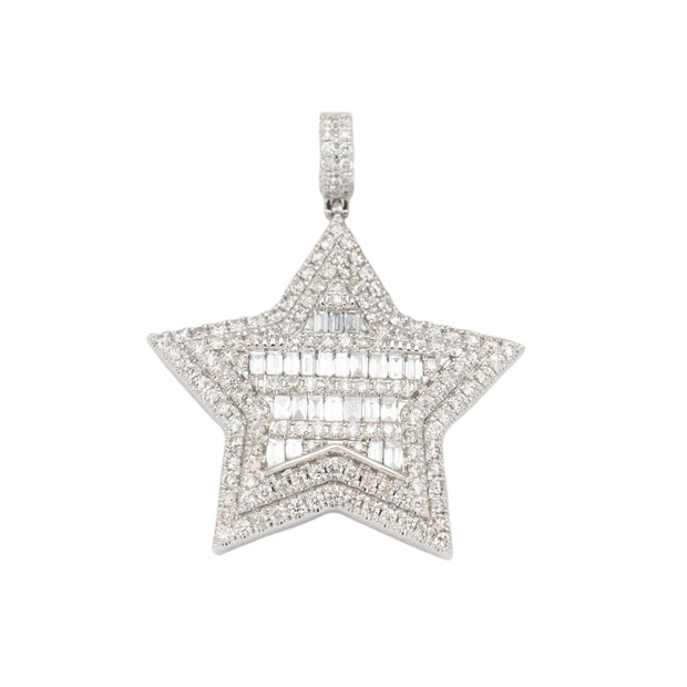 Custom Baguette Star Pendant