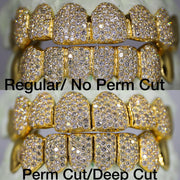 Honeycomb-Set Diamond Grillz SI Clarity